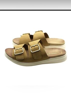 London Fog Women's Lorraine slide sandals.